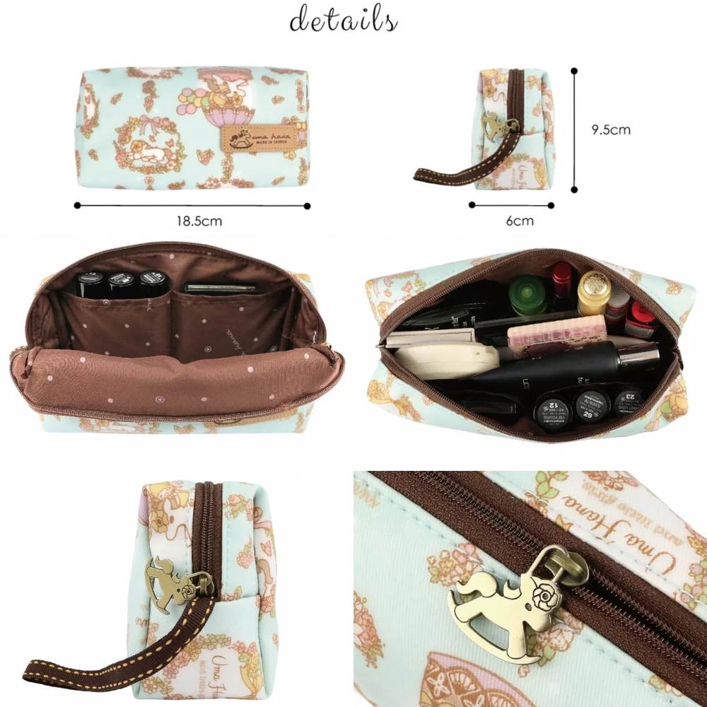 Waterproof Rabbit Rectangle Makeup Cosmetic Bag - Picture 2 of 7